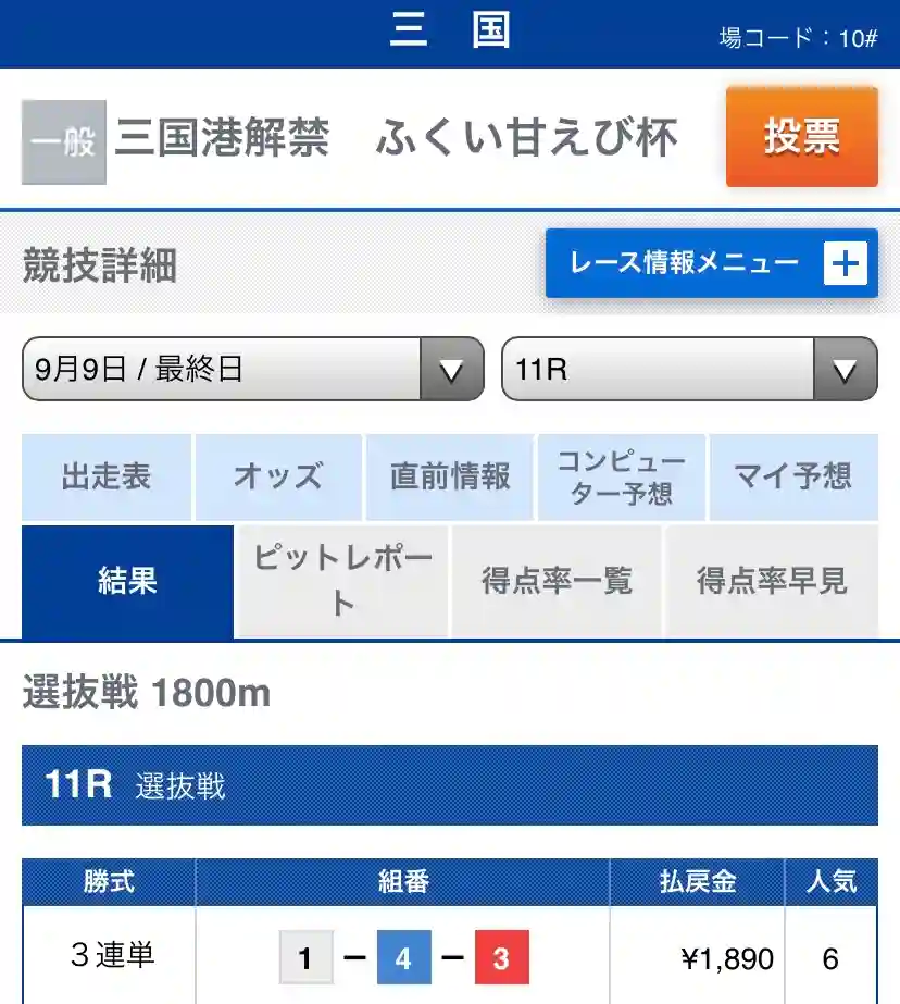 53512C72-4999-4134-9573-1122374ABC60 - 競艇お姉さんありさちゃん! 競艇予想サイト「BOAT66」の無料情報レース結果キャプション