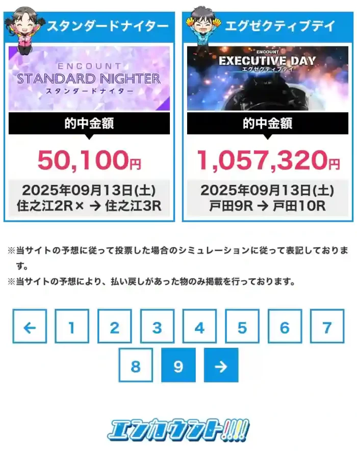 5F61EC98-D89C-4EEF-8045-40A9EF889610 - 競艇お姉さんありさちゃん! 競艇予想サイト「エンカウント」のサイト内で確認できる一番古い的中実績キャプション