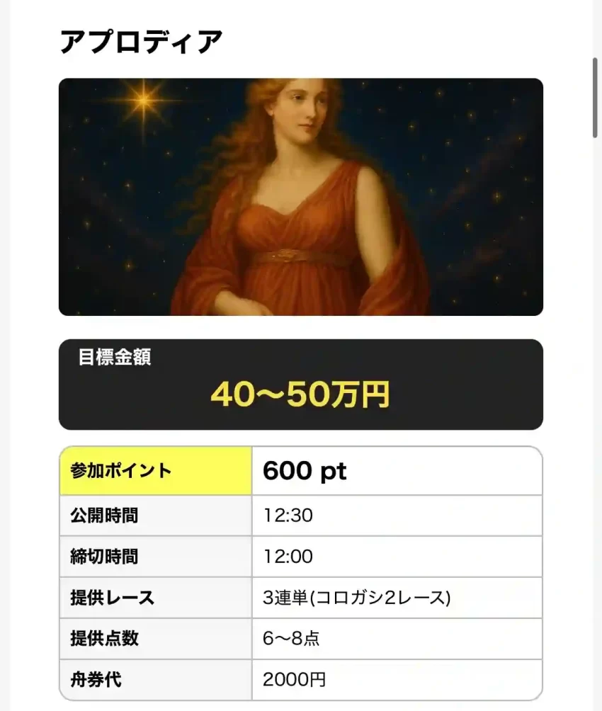 2A05CBE6-5C4A-4B24-A914-634AC30F3A01 - 競艇お姉さんありさちゃん! 競艇予想サイト「Mr.BOAT(ミスターボート)」のアプロディア