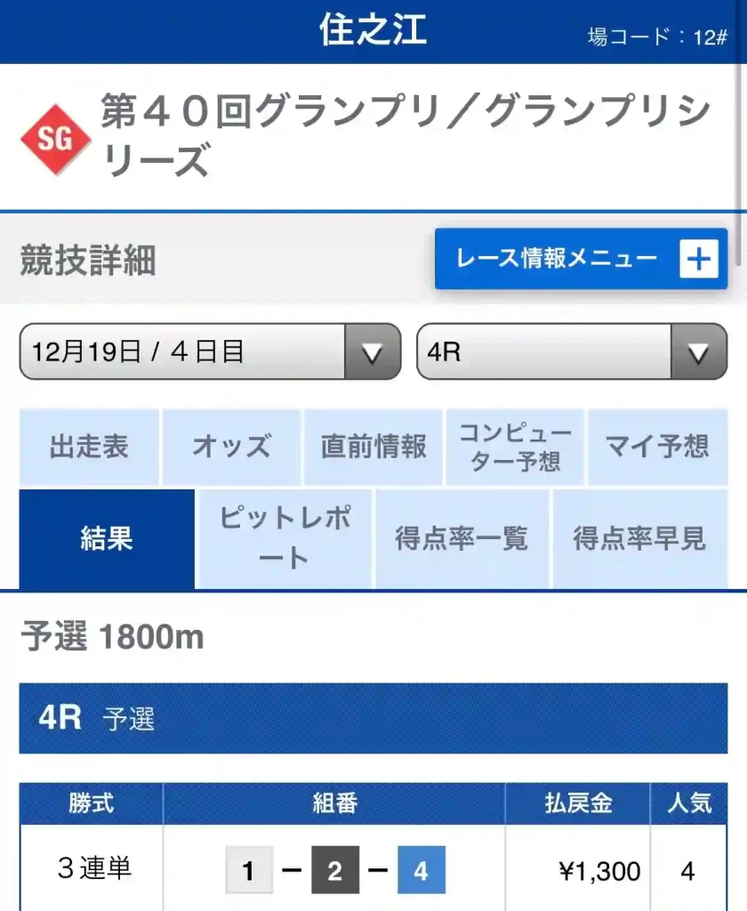 CE150936-6FCB-49E8-B153-5F6E9D2A192D - 競艇お姉さんありさちゃん! 競艇予想サイト「Mr.BOAT(ミスターボート)」12/19の無料情報ナイターレース結果キャプション