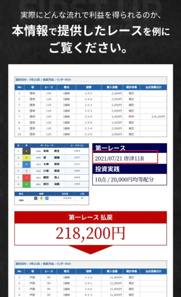 1833F373-043D-4612-A5E7-524FB2E5B446 - 競艇お姉さんありさちゃん! 競艇予想サイト「競艇ギャラクシー(GALAXY)」のサイトに記載されている的中実績キャプション